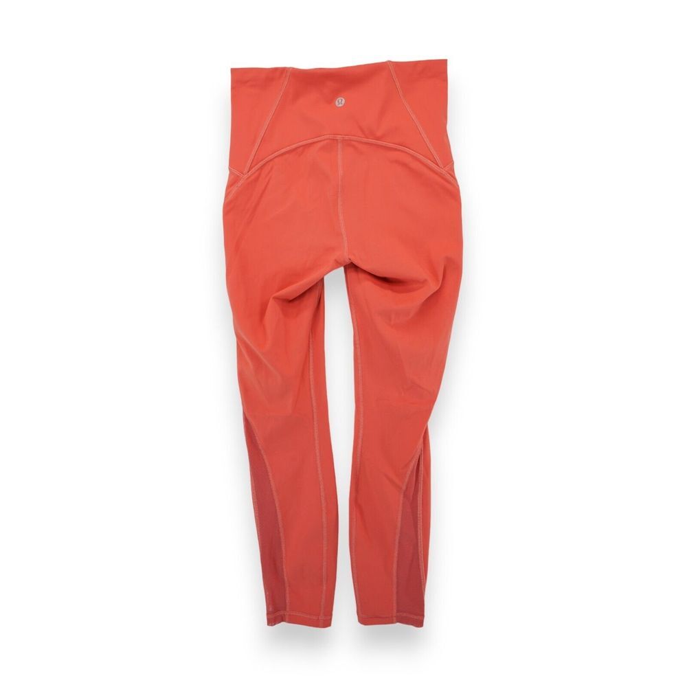 Lululemon Leggings Women's Orange Size 4 Mid Rise Yoga